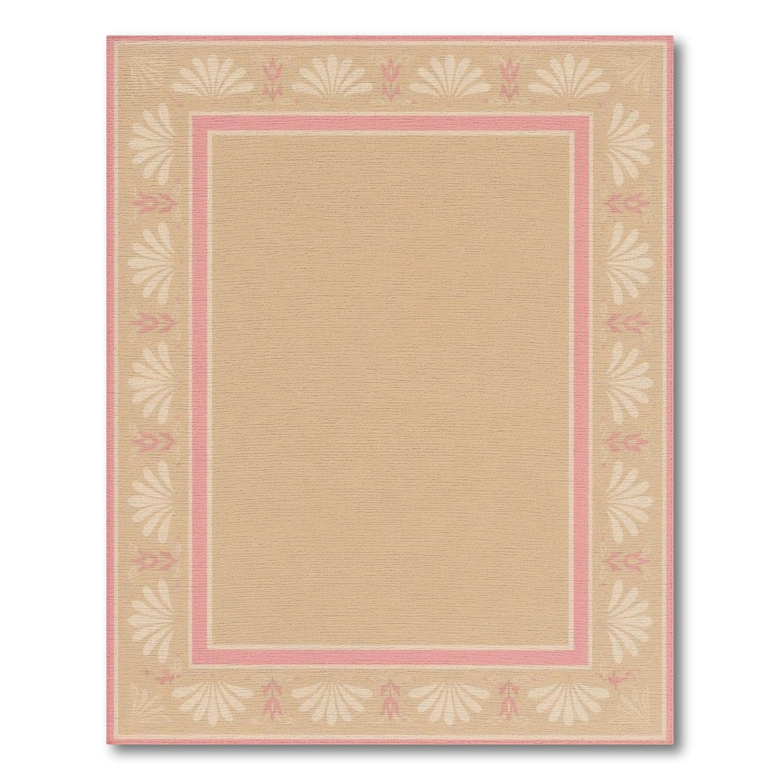 Blush Pink Floral Vintage Area Rug