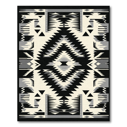 Monochromatic Geometric Southwestern Diamond Rug
