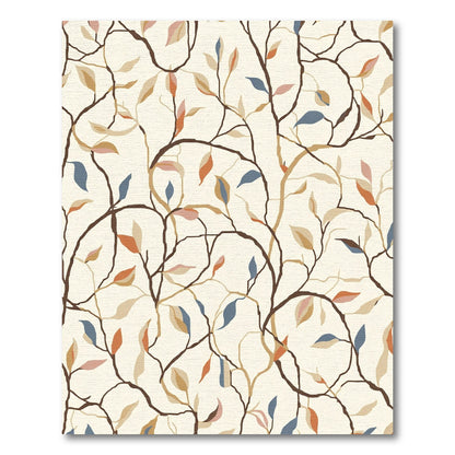 Earthy Tone Autumn Tree Branches Rug