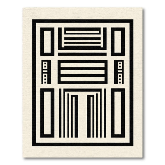 Black and White Modern Rectangular Composition Rug
