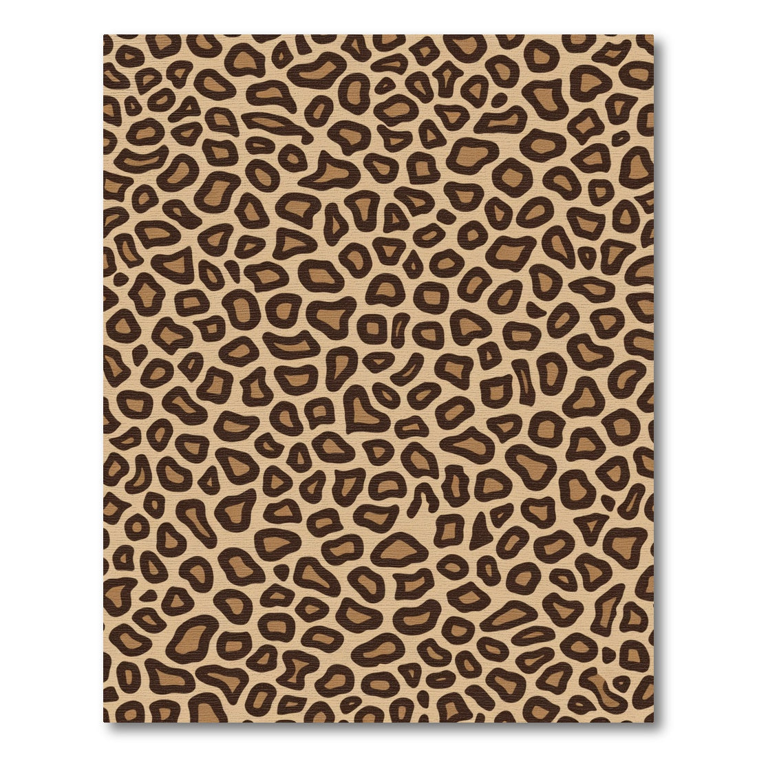Brown Tan Leopard Spots Rug