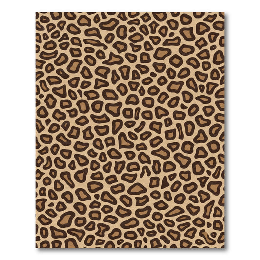 Brown Tan Leopard Spots Rug