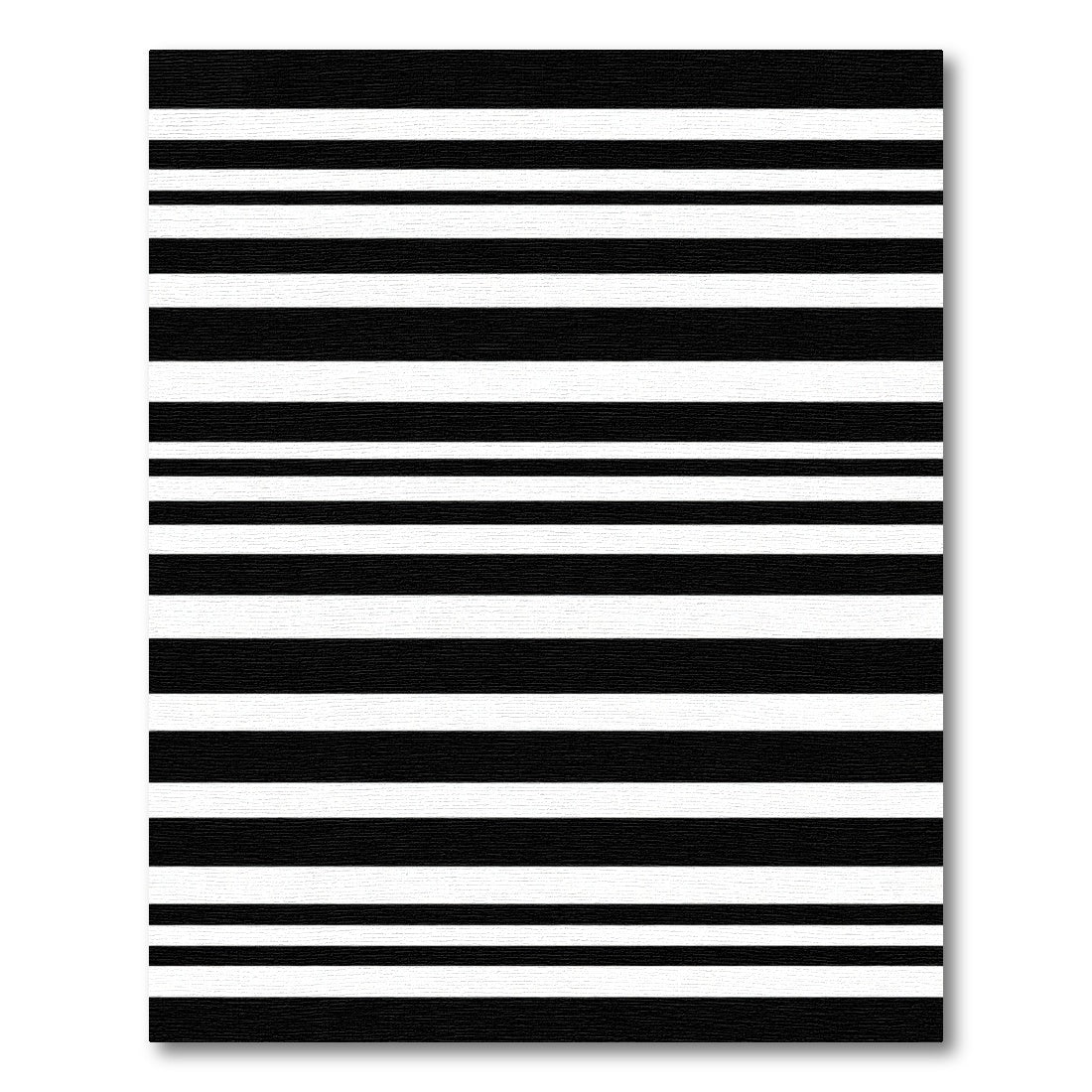 Bold Black White Stripe Repeat Rug