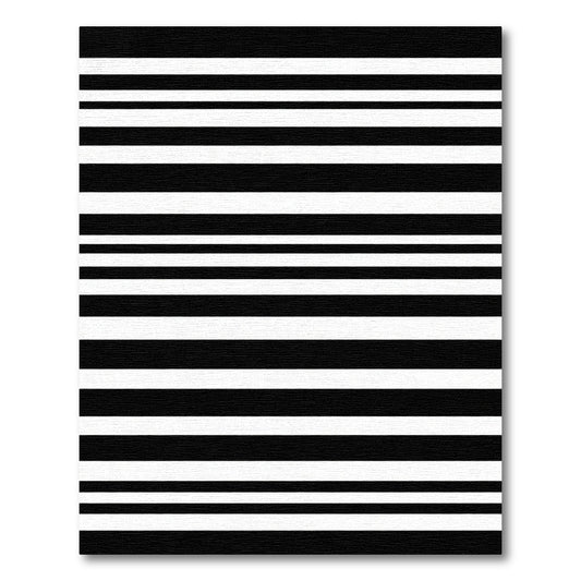 Bold Black White Stripe Repeat Rug