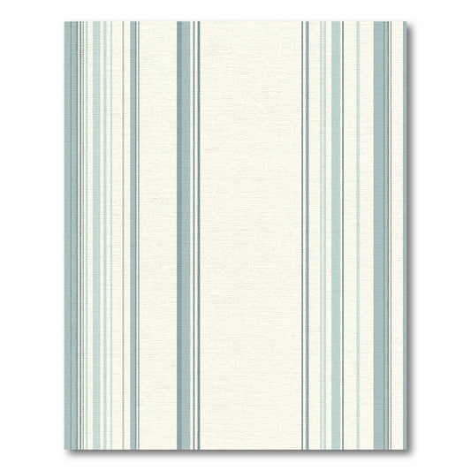 Calm Blue White Vertical Stripe Rug