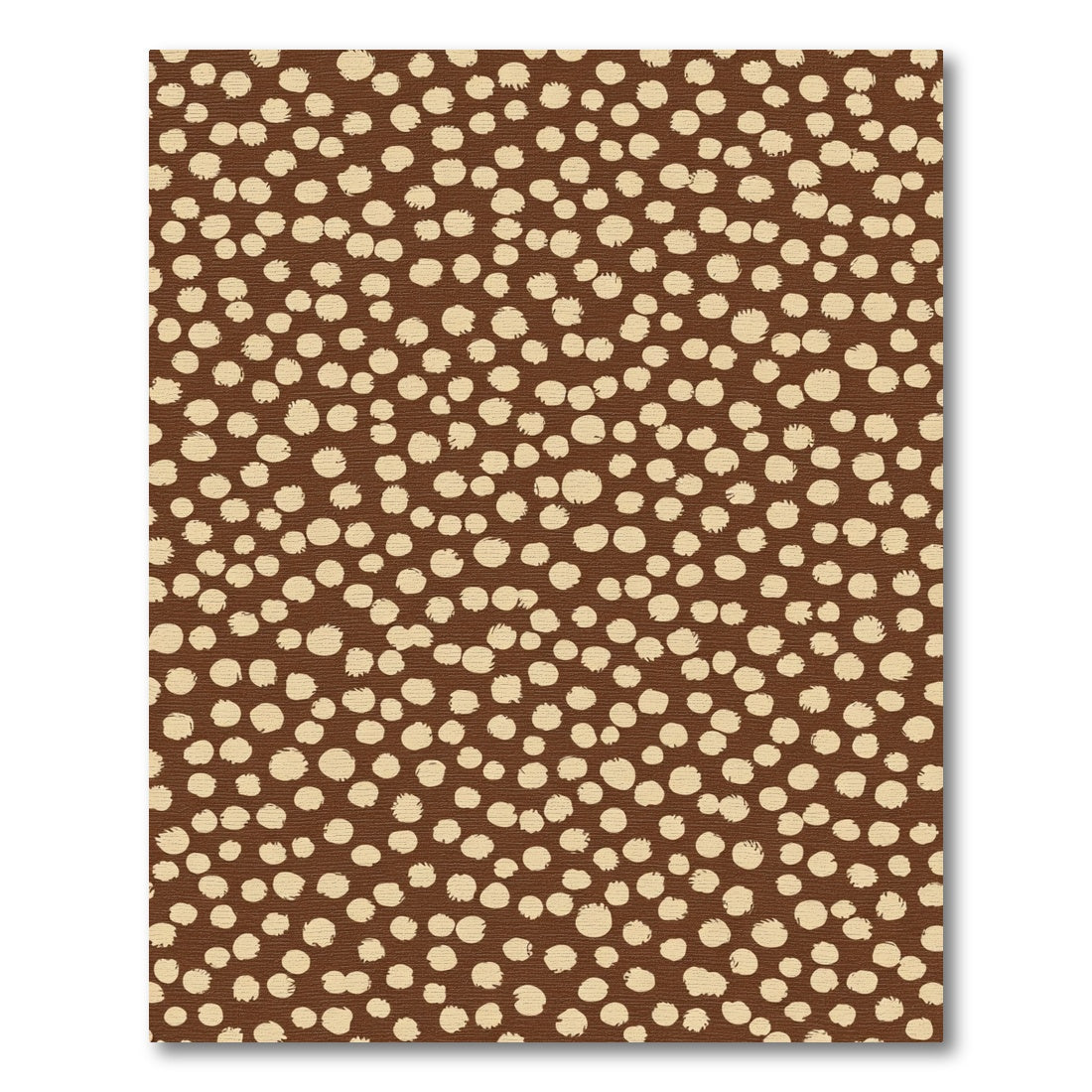 Brown Cream Polka Dot Scatter Rug