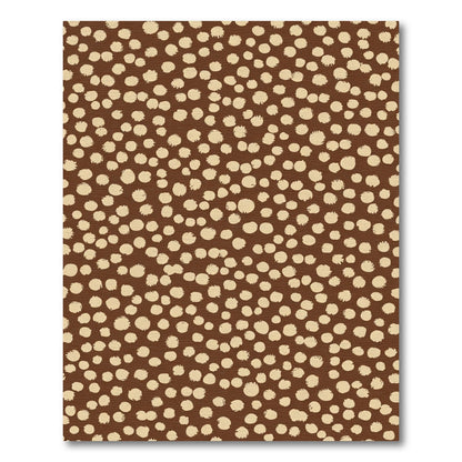 Brown Cream Polka Dot Scatter Rug