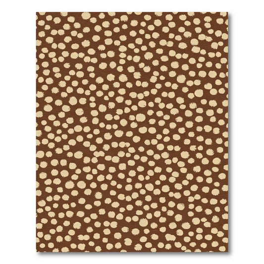 Brown Cream Polka Dot Scatter Rug
