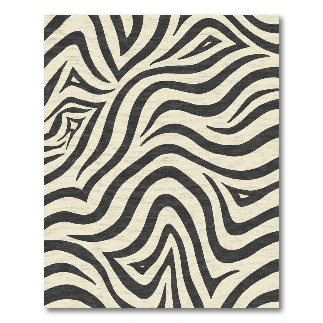 Cream Black Zebra Stripe Classic Rug