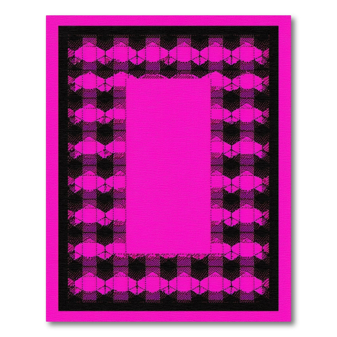 Pink Buffalo Check Geometric Area Rug