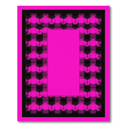 Pink Buffalo Check Geometric Area Rug