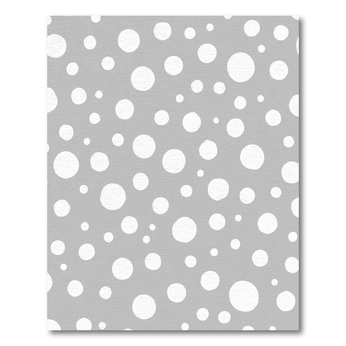 Whimsical Grey White Polka Dot Rug
