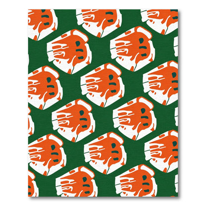 Bold Orange White Emerald Block Rug