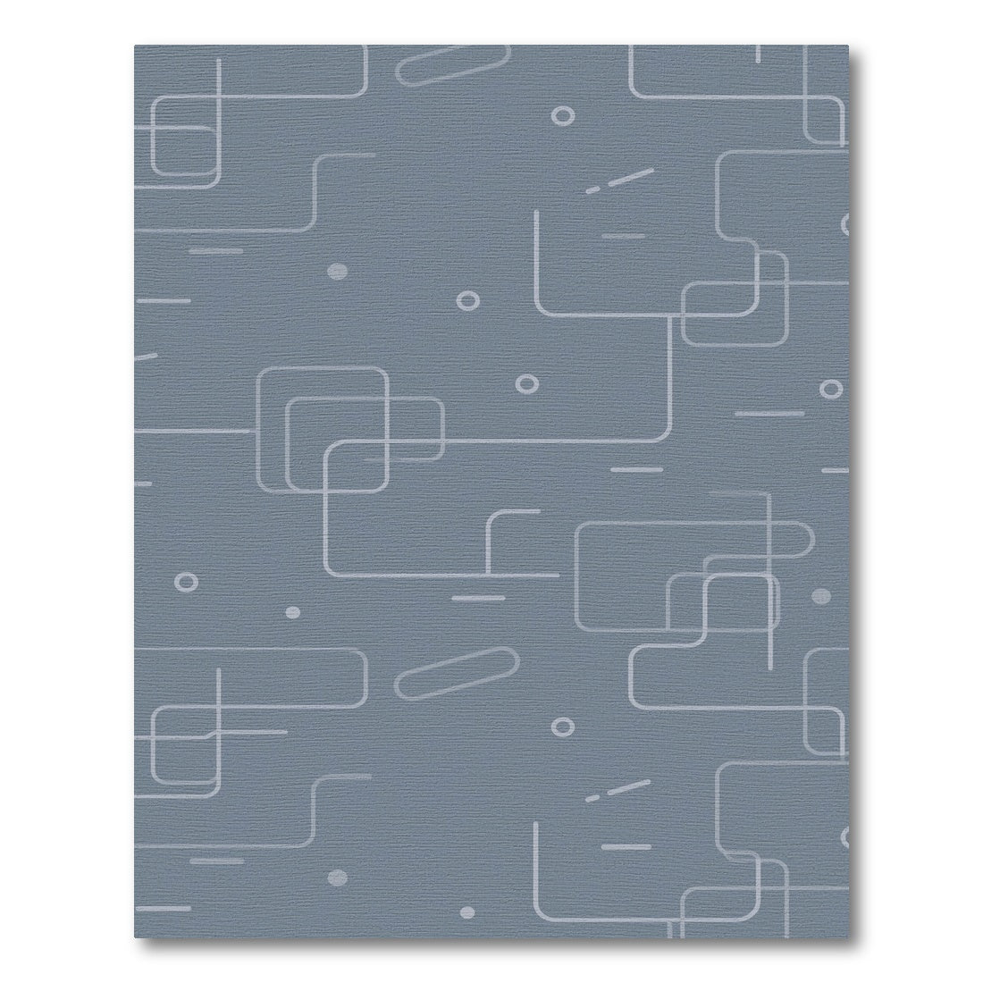 Geometric Modern Grey Geometric Lines Washable Area Rug