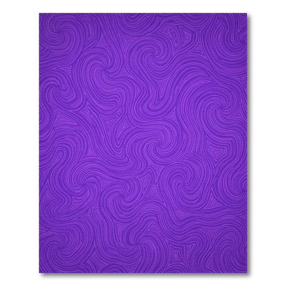 Purple Swirling Wave Abstract Rug