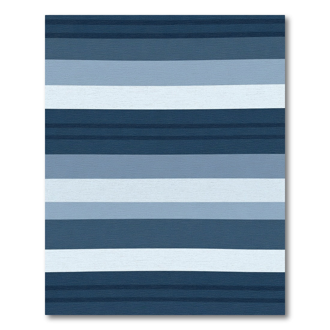 Deep Blue Gradient Horizontal Stripe Rug