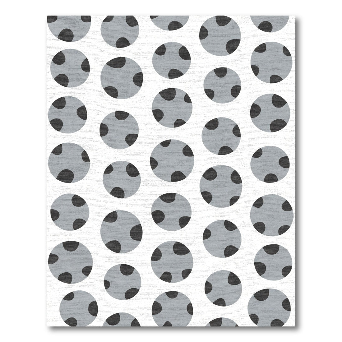 Gray Polka Dot Circles Pattern Rug