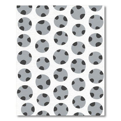 Gray Polka Dot Circles Pattern Rug
