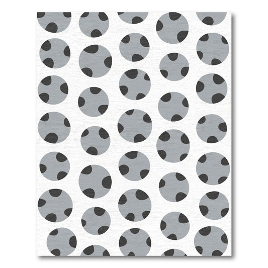 Gray Polka Dot Circles Pattern Rug