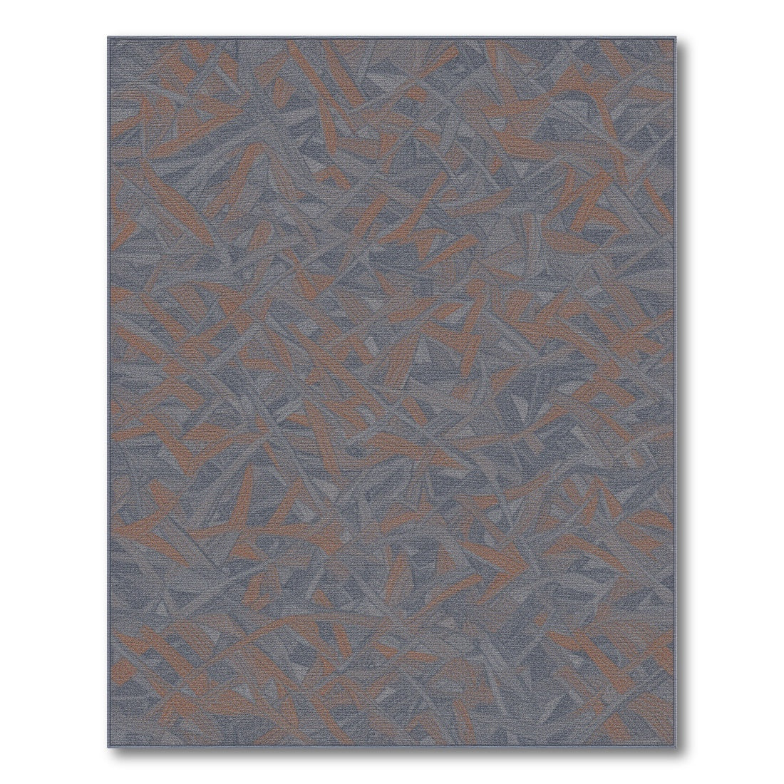 Grey Geometric Crisscross Area Rug