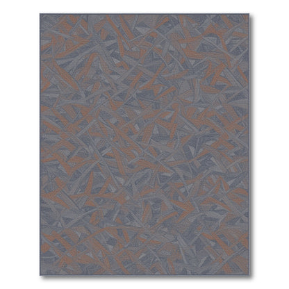 Grey Geometric Crisscross Area Rug