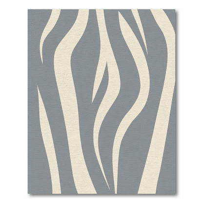 Gray Cream Abstract Swirl Wave Rug
