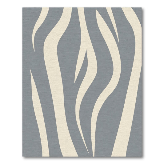 Gray Cream Abstract Swirl Wave Rug