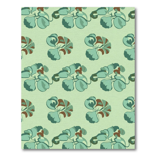 Aqua Fern Art Deco Rug
