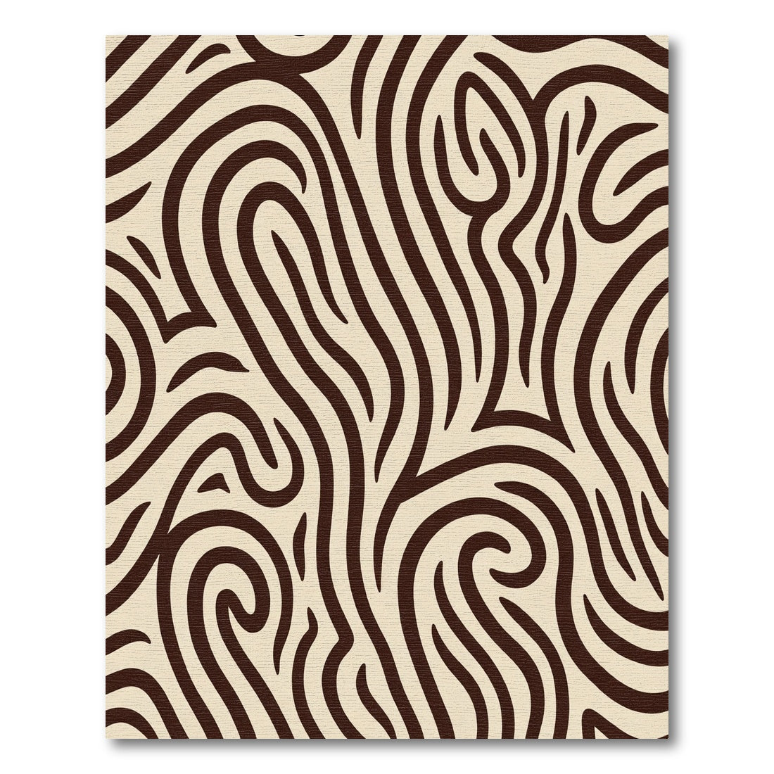 Creamy Brown Organic Swirl Rug