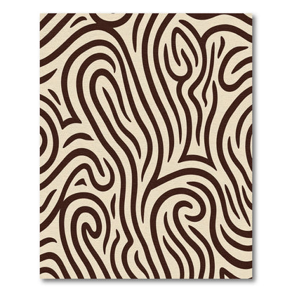 Creamy Brown Organic Swirl Rug