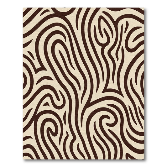 Creamy Brown Organic Swirl Rug