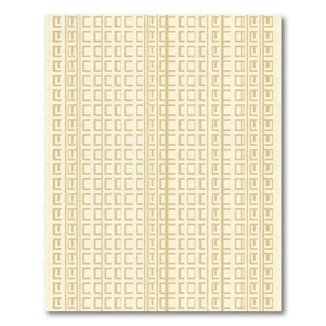 Geometric Gold Square Lattice Rug