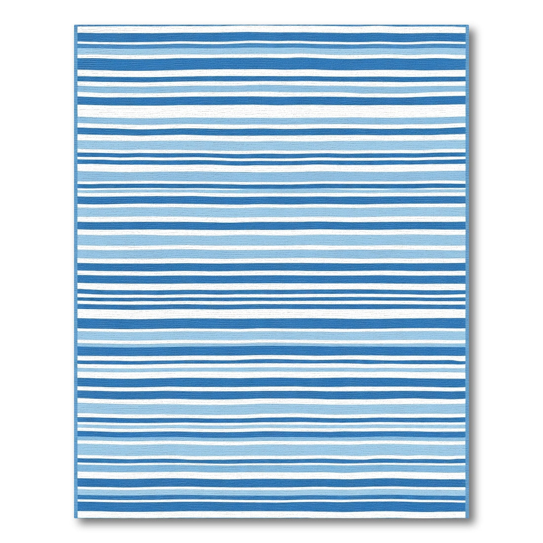 Coastal Blue Nautical Stripes Rug