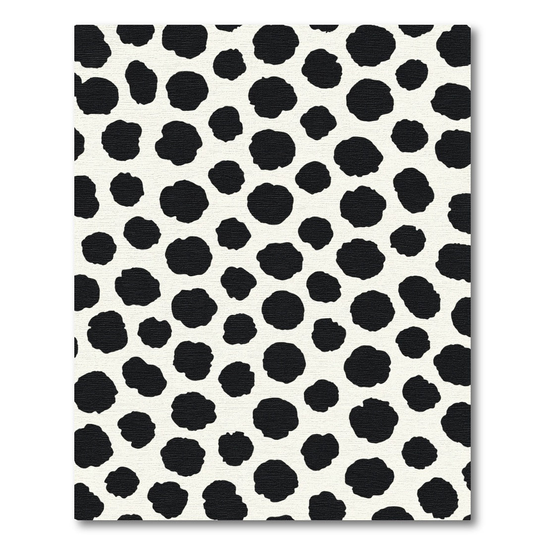 Black Spots on Cream Background Rug