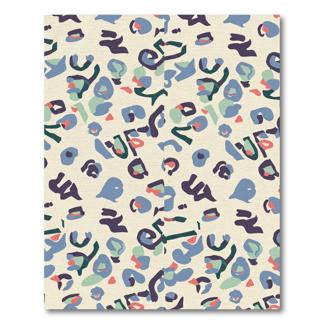 Abstract Animal Print Multicolor Shapes Rug