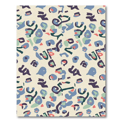 Abstract Animal Print Multicolor Shapes Rug