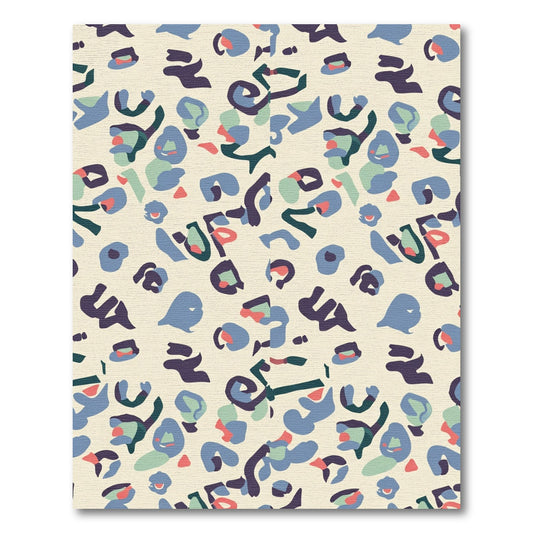 Abstract Animal Print Multicolor Shapes Rug