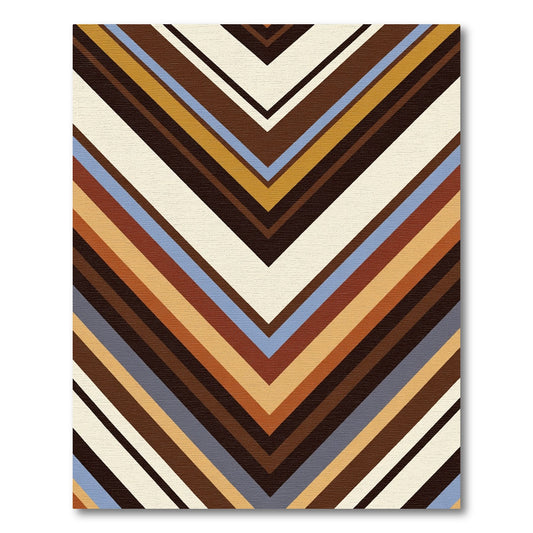 Earthy Chevron Stripes Rug