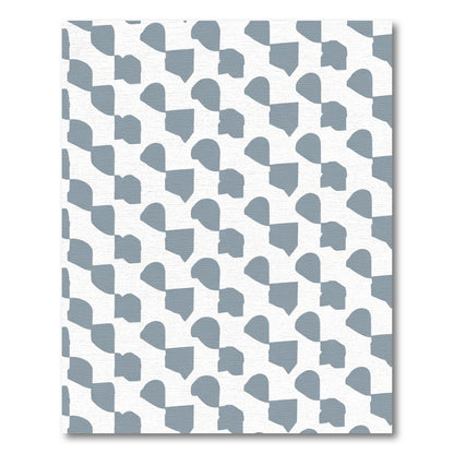 Soft Blue Abstract Squares Arrangement Rug
