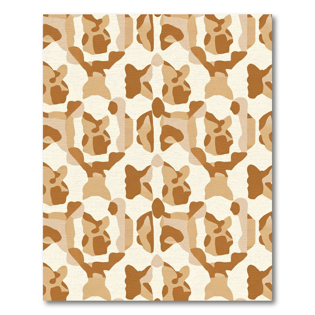 Abstract Earthy Tones Organic Shapes Rug