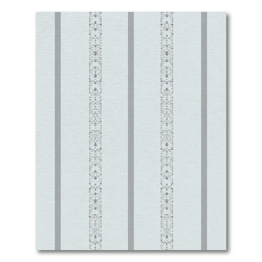 Light Gray Muted Stripe Medallion Rug