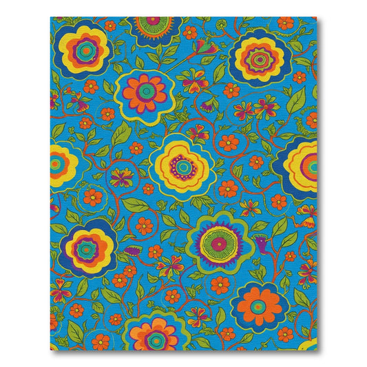 Groovy Retro Floral Bloom Rug