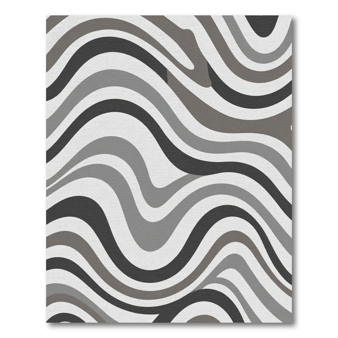 Gray Monochrome Swirls Rug