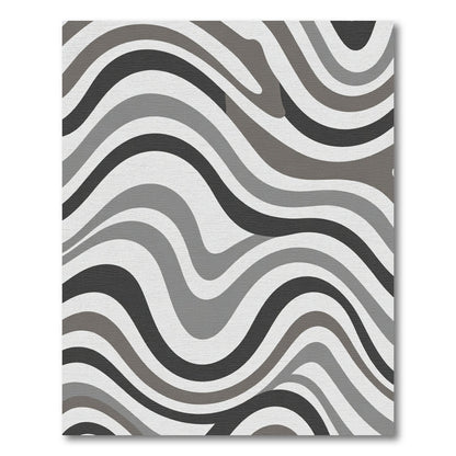 Gray Monochrome Swirls Rug