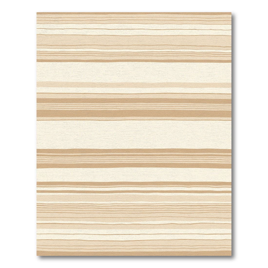 Warm Beige Horizontal Stripe Rug
