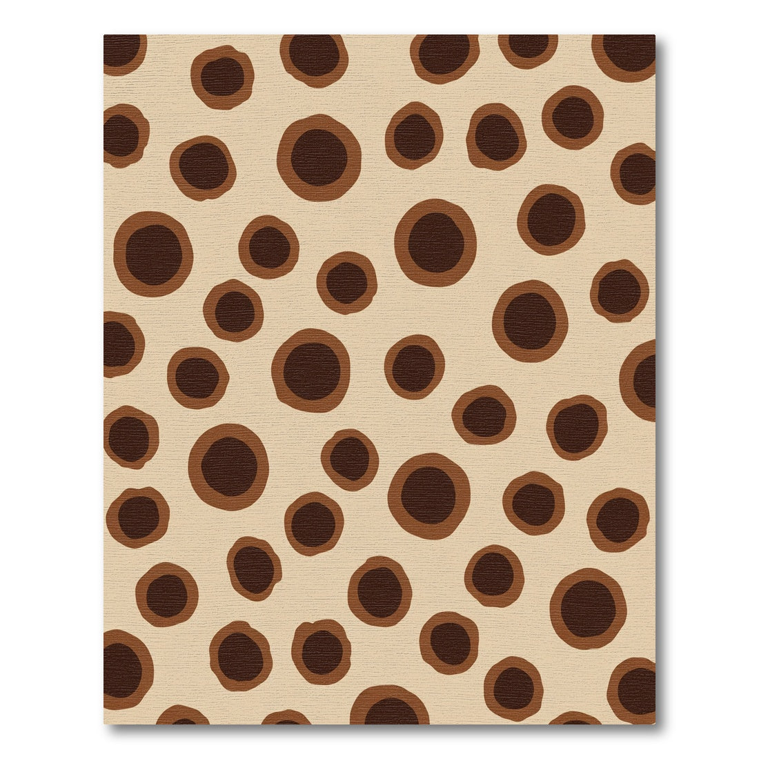 Brown Organic Circles Background Rug