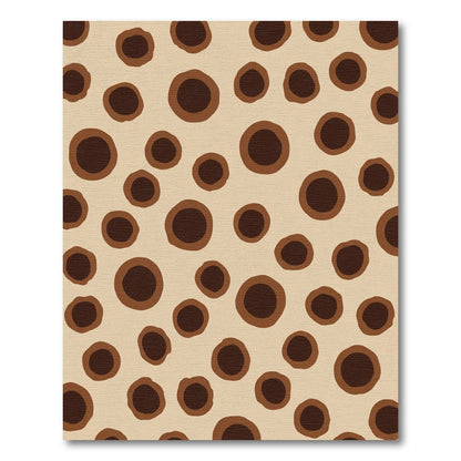 Brown Organic Circles Background Rug