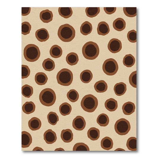 Brown Organic Circles Background Rug