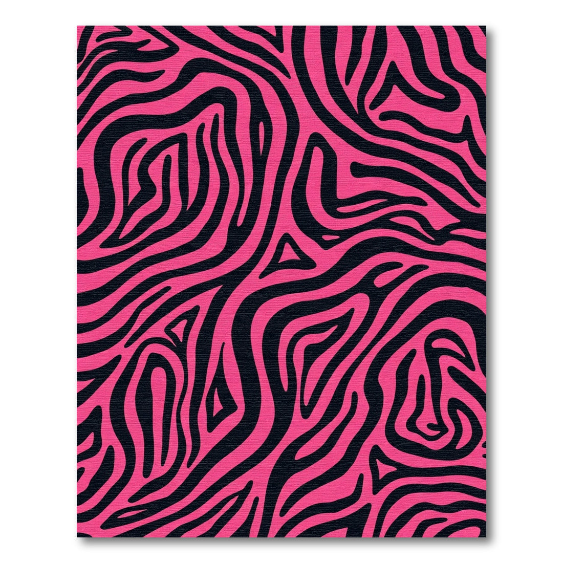 Vibrant Pink Black Animal Stripes Rug