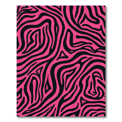 Vibrant Pink Black Animal Stripes Rug